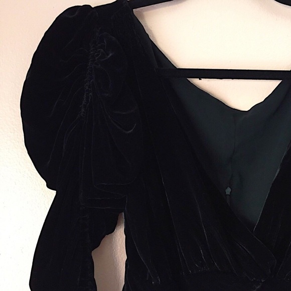 Vintage Norma Kamali Ruched Velvet Dress - Picture 5 of 5